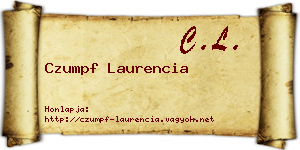 Czumpf Laurencia névjegykártya